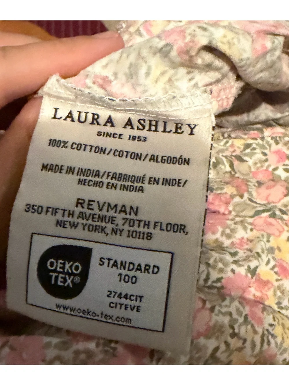 Laura Ashley Floral Cotton Sheets in Pink and Cream twin/twin XL